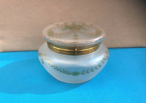 Boite verre émaillé 19eme - verre,