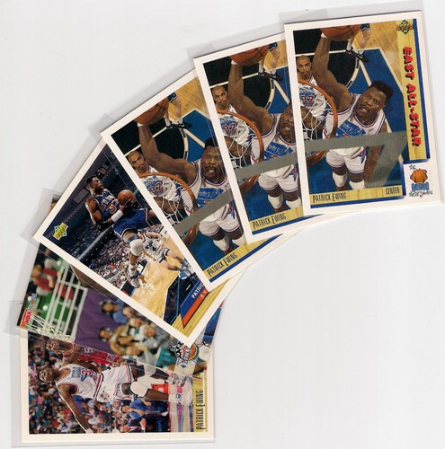 Patrick ewing lot six cards - lot,