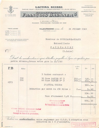 1939 farine lactina suisse - lactina,