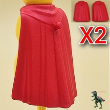 X2 Playmobil cape rouge