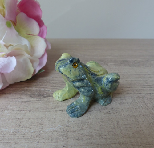 Figurine grenouille pierre - figurine,
