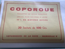 PUBLICITÉ ANCIENNE COPEAUX DE SAVON COPOROUE SAVONNERIE LA ROUE