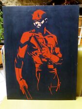 DAREDEVIL Huile sur Toile TABLEAU 65x50 L'Homme sans PEUR US COMICS LEE EVERETT