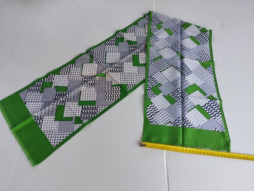 Foulard vintage vert - et, blanc