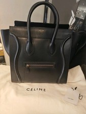 Authentique sac fourre-tout en cuir chic français CELINE fantôme MM fabriqué en Italie 