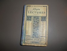 livre scolaire ancien CHOIX DE LECTURES cours moyen de A.Mironneau 1909