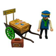 sympa porteur 5503 hôtel  1900  Playmobil ( série rose , belle époque   ) 2591