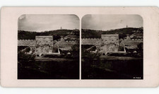 Palestine, Jérusalem, Porte d'Or et jardin des oliviers, Stéréo vintage, ca