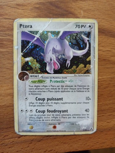 Carte pokémon holo - pokémon, ptera