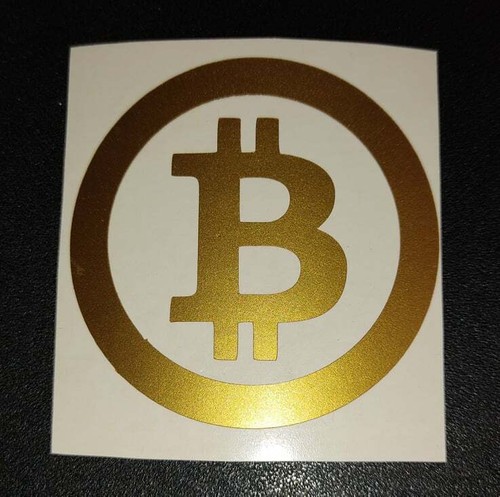 Sticker bitcoin doré - doré,