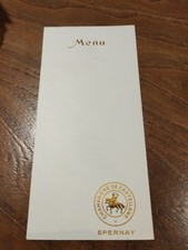 Ancien  Menu Vierge  Champagne de Castellane Épernay 7/ 15 cm
