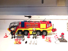 PLAYMOBIL 70557 / GROS CAMION DE POMPIERS/ INCENDIES AÉROPORT CASERNE