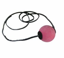 Baillon Boule CUIR Gagball Fetish Caoutchouc Rose 38 mm