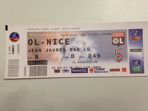 Ticket match lyon - ticket, 27
