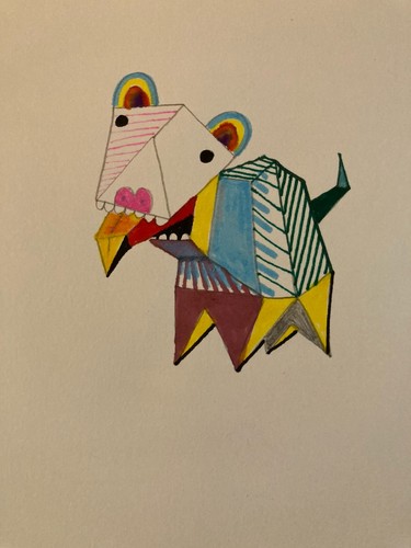 Peinture 1980 gouache - peinture,