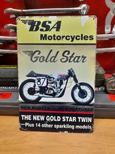 plaque metal moto bsa