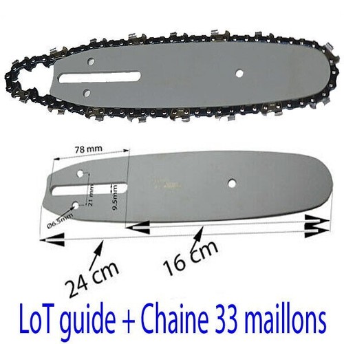 Lot guide chaine porte lame - lot,