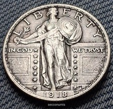 USA . Quarter Dollar 1918