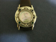 #188 ladys sterling silver emerald and sapphire EURO WEST watch