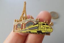 rare pin s TGV PARIS  BALLARD train SNCF TOUR EIFFEL GARE dore or fin