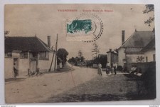 Vaupoisson (Aube) - Grande Route de Brienne - Attelage agricole au fond, Oies