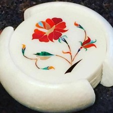 Marbre Coaster Set Cornaline Pierre Main Décor Maison Pour Gifts