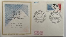 Timbres France FDC 1989 Maréchal De Lattre 18 novembre 1989 Y et T 2611