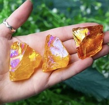3x Cristal Quartz Orange Aura