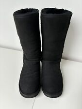 Bottines Boots bottes fourres cuir noir UGG Made in Australia 38 38.5 confort