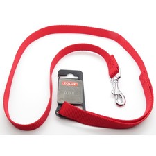 Laisse nylon 1 m x 20 mm  rouge pour chien.