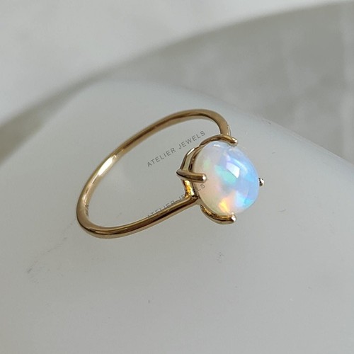 Bague minimaliste opale - bague,