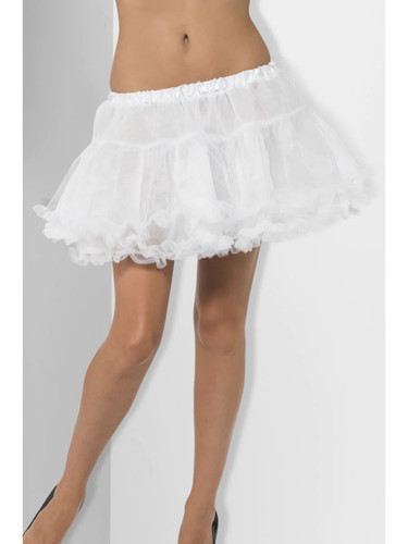 Blanc sous jupe avec satin - sous-jupe,