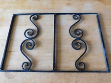 GRILLE BARREAU metal de FENETRE protection EXTERIEURE en FER FORGEE 72.5 x 47cm