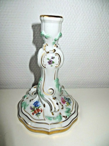 Meissen candlestick crossed - meissen,