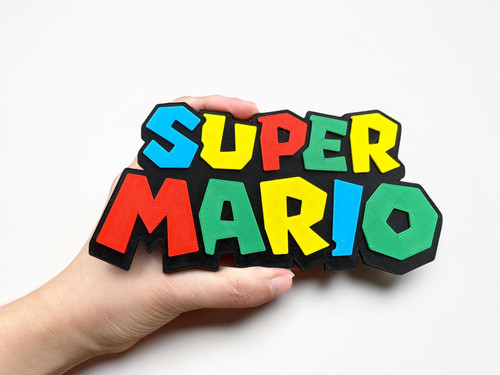 Plaque logo super mario 3d - plaque,