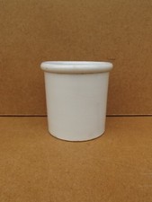 Creil et Montereau Ancien Pot à Confiture en Faience Blanche 