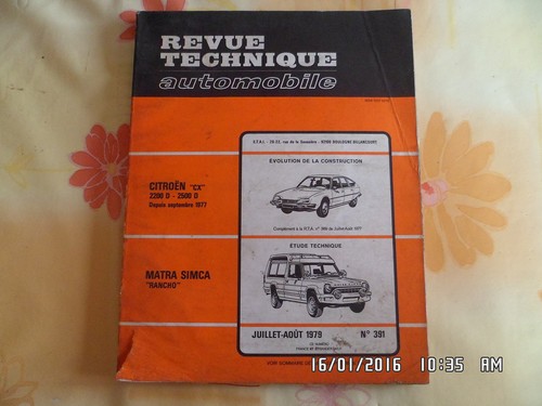Rta matra simca rancho 391 - rta, n°391