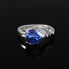 Bague Argent Massif 925 Saphir