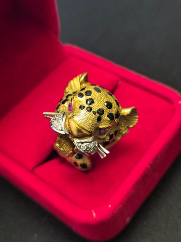 Bague léopard vintage - bague, or