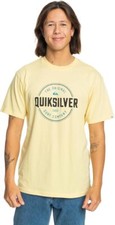 T-Shirt Quiksilver Circle Up Pour Hommes Jaune EQYZT07680 YED0 M & L RRP 20 £