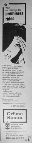 Publicité 1950 crème - 1950,