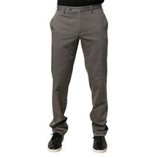 AMBROSIO Pantalon Gris Coupe Fuseau Mi Taille Hommes Habillé IT50 / W36/L 800usd