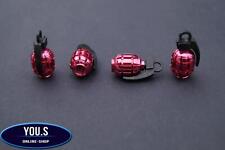 4 Pièces Bouchons De Valve Grenade Rose Pour BMW Audi