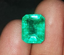 Bague En Émeraude Verte
