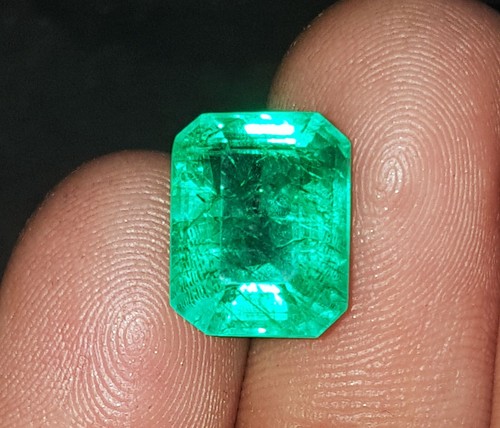 Bague émeraude verte - en,