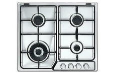 DE LONGHI DFI46ASDV Table De Cuisson 4 Brûleurs Gaz Vannes De Sécurité Inox