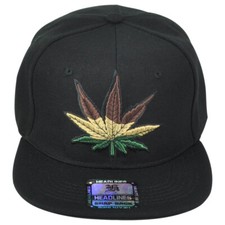 Casquette Plate Ajustable Tricolore Feuille De Marijuana Cannabis Pour Hommes