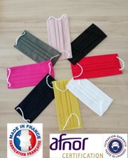 MASQUE TISSUS GRAND PUBLIC LAVABLE  CATEGORIE 1 AFNOR AVEC CONFORMITE DGA