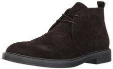 NEW DESIGNER Calvin Klein F0388 Mens Jae Suede Boot DRK BROWN SUEDE LEATHER SZ11