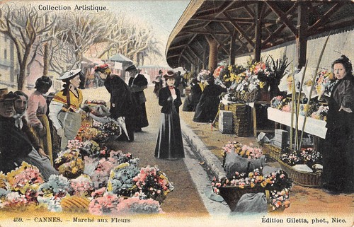 Cpa cannes le marche aux - cannes,